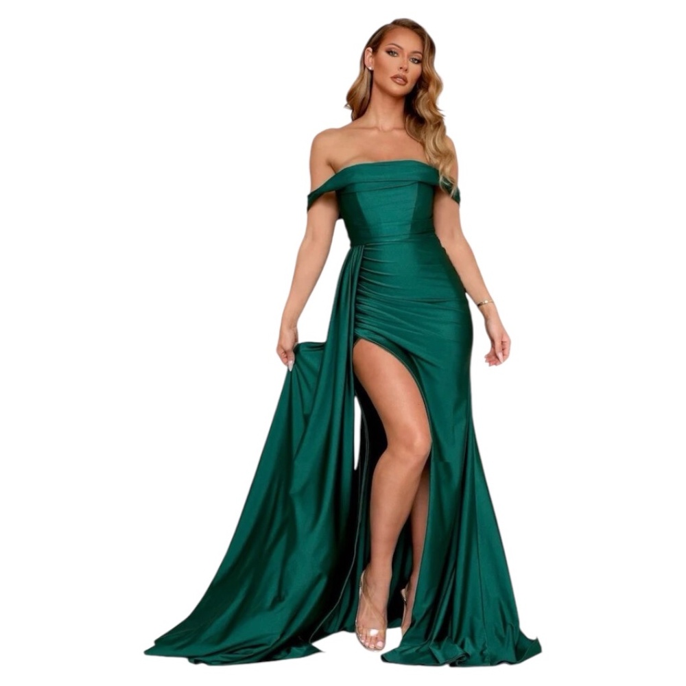 Moda Glam Jersey Corset Gown with Sash